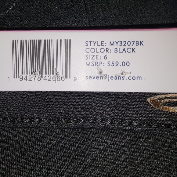 Seven7 Black Super Soft Stretch Rolled Cuff Sunset Bermuda Shorts Size 6 - Picture 6 of 11